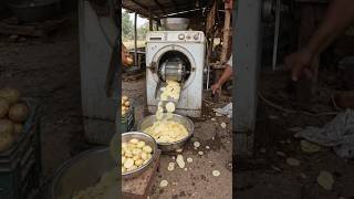 "Washing Machine Se Chips Machine 😱"#VillageJugaad#BusinessIdea#PotatoChipsMachine#Innovation
