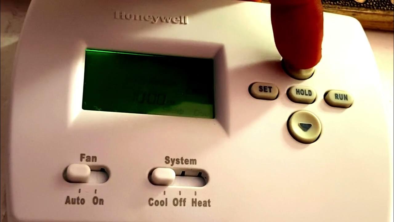 Como programar termostato honeywell para el ac y calefaccion youtube
