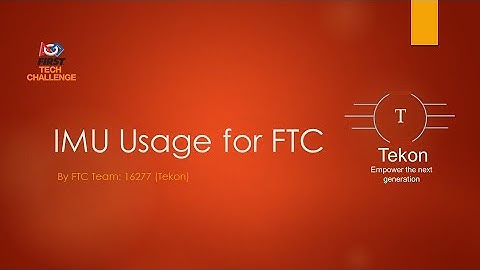 Rev Control Hub IMU Usage