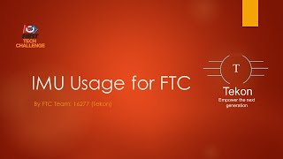 Rev Control Hub IMU Usage