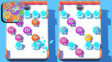 Flick 2048 ​- All Levels Gameplay Android,ios (Levels 1-5)