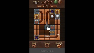 Roll The Ball Slide Puzzle 2 - Moves Basic M Level 15 Walkthrough