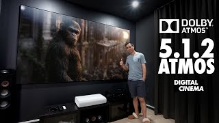 5.1.2 Dolby Atmos Jamo Home Theater | Pioneer VSX-935 | Samsung LSP9T | Carson Twilight ALR Screen