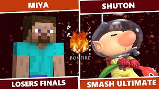 Dr. Insano's Bonfire 3: Losers Finals - Miya (Steve) Vs. Shuton (Olimar) SSBU