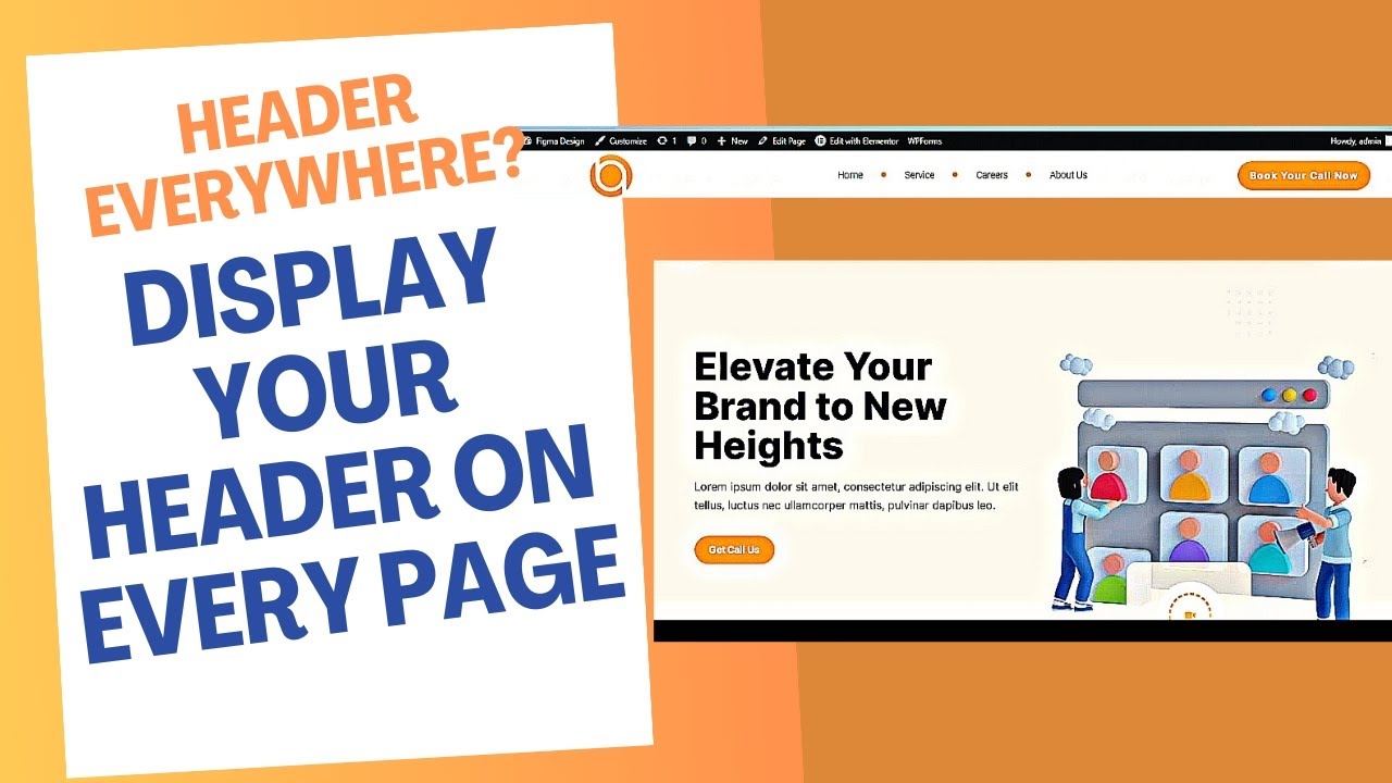 Show Your Header on ALL WordPress Pages! - YouTube