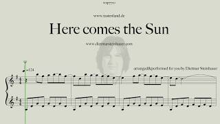 Video thumbnail of "Here comes the Sun  -  Easy Piano"