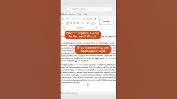 Replace one word with another in Microsoft Word