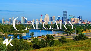 Calgary Downtown Scenic Relaxation 4K Drone Video 2022