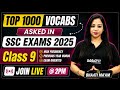 SSC CGL English Classes 2026 | Vocab Top 1000 PYQs #9 | English for SSC CGL, CHSL, CPO | Bharti Mam