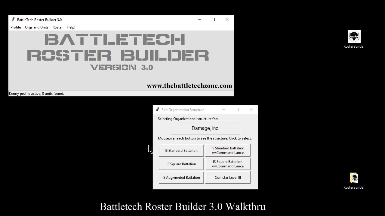 Battletech Roster Builder 3 0 Walkthru Part 1 - YouTube