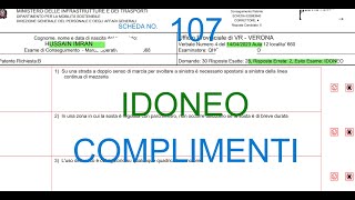 Scheda Esame PATENTE B  SUPERATO  no. 107 con   2  ERRORI di HUSSAIN IMRAN  del 14.04.2023 screenshot 5