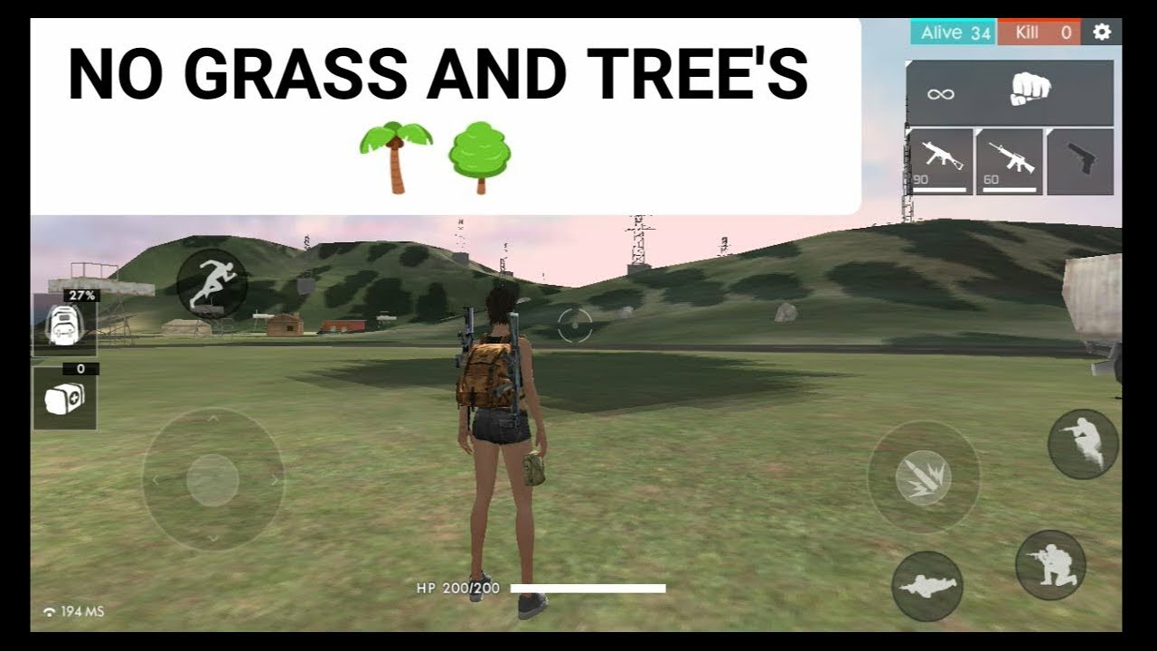 Free Fire New Mod | No Grass And Tree's | No Root