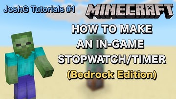 Minecraft Bedrock: How to Make an In-game Stopwatch/Timer!