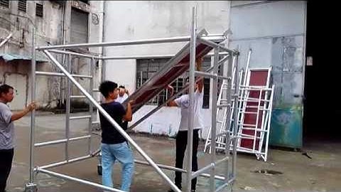 how to set up aluminum scaffolding
