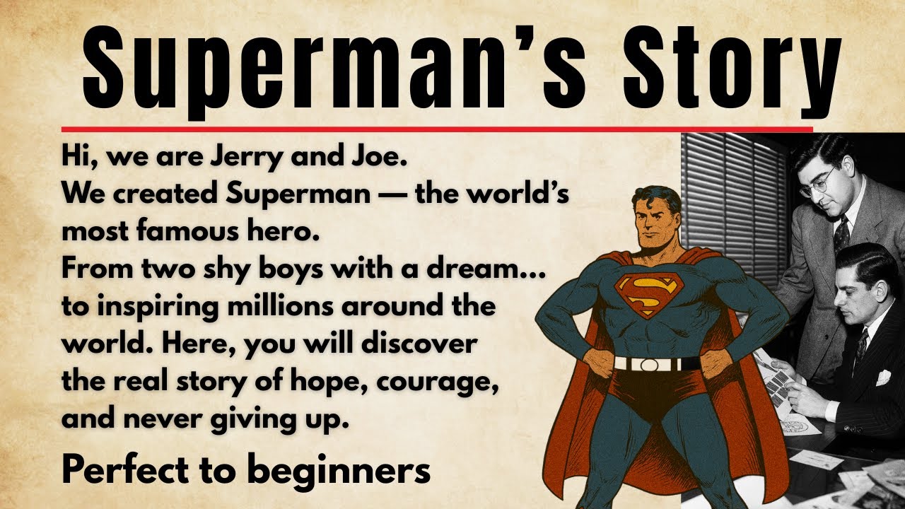 The True Story of Superman 🔥 | Graded Reader | Easy English Listening Practice (A1–A2)