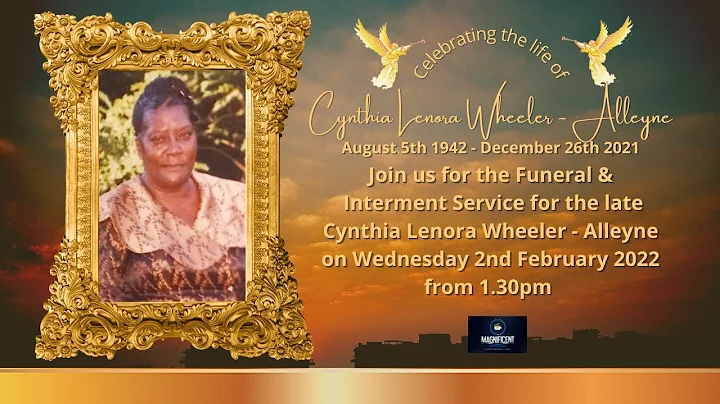 Funeral & Interment for the late Cynthia Lenora Wh...