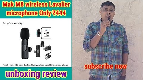 mak m8 wireless lavalier microphone unboxing ₹444 | mmak m8 wireless microphone | ap variya