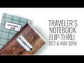 Traveler's Notebook Flip Through 2019 | October & November