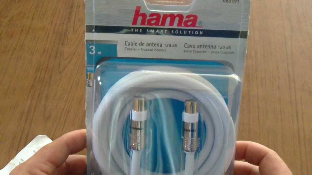 Cavo antenna tv della hama da120dB YouTube