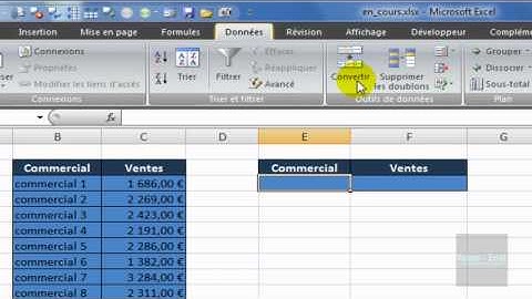 Excel 2007 : Fonction RECHERCHEV - Zone nommée - Liste déroulante