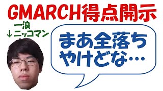 一浪日東駒専生の私大得点開示【GMARCH】
