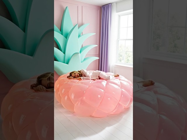 Which Jelly Fruit Bed Would You Sleep In? 🍍🐉🍊 | AI ASMR Satisfying Beds #ai #asmr #aiart #shorts