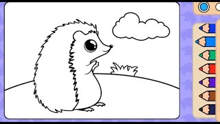 Coloring Painting Hedgehogs for kids & toddlers |Mewarnai landak #coloring #painting #art #hedgehog screenshot 5