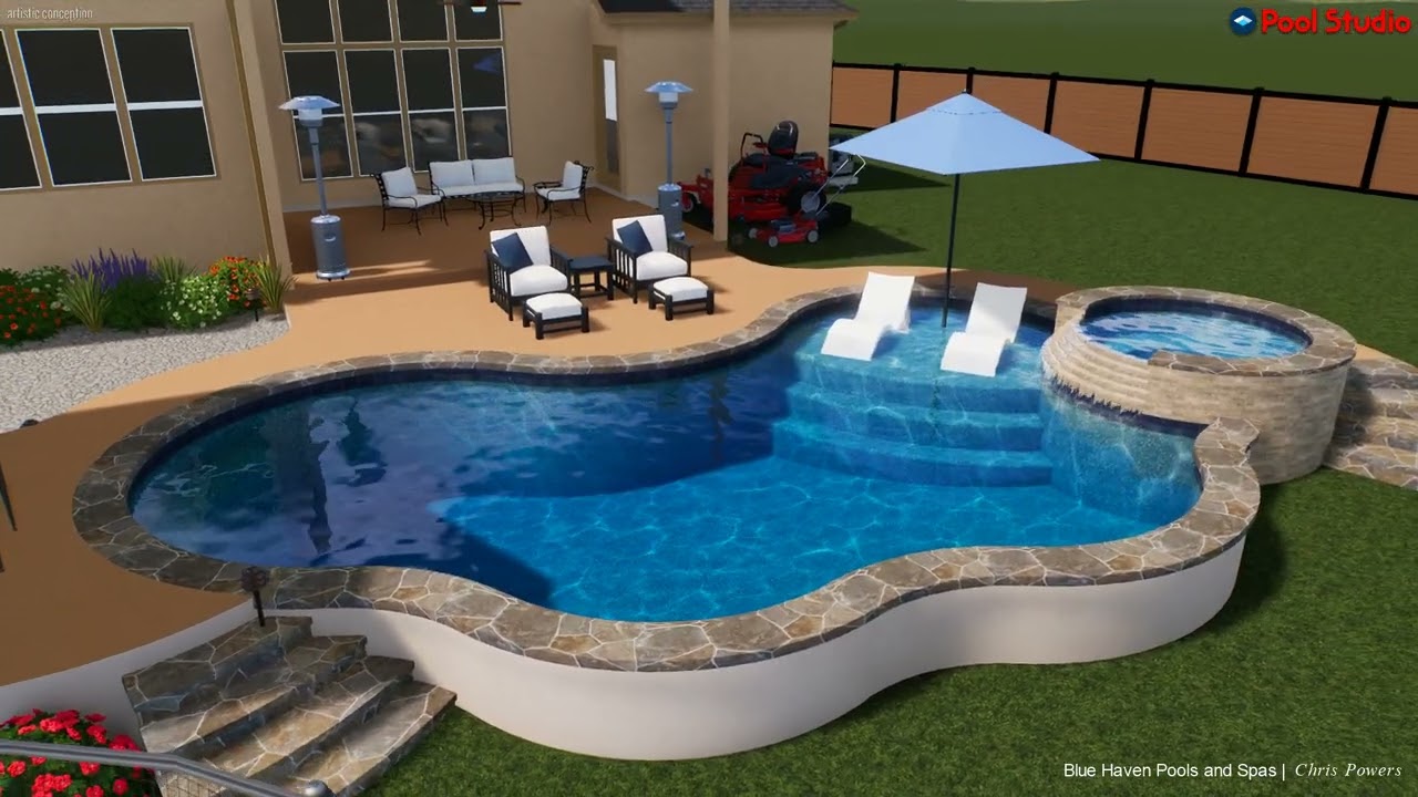 Custom Pool and Spa by Blue Haven