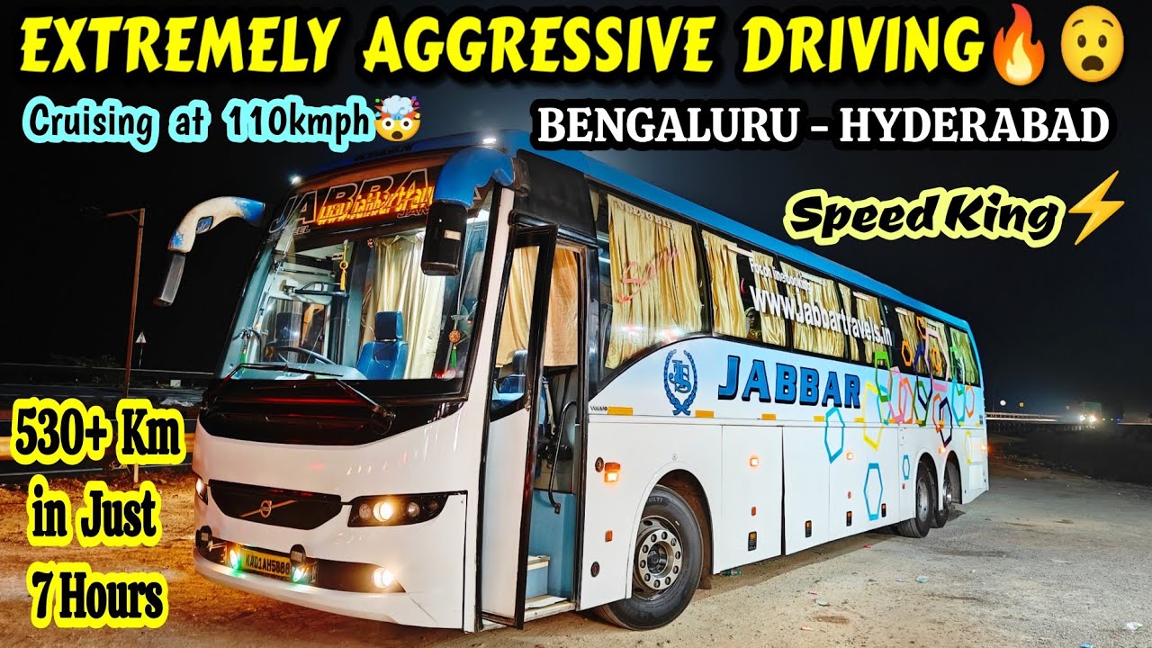 Aggressive Driving🔥Speed King on this Route | JABBAR TRAVELS #bus #volvo #speed #fast #viralvideo