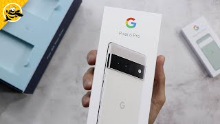 Google Pixel 6 Pro CLOUDY WHITE - Unboxing & Official Case!