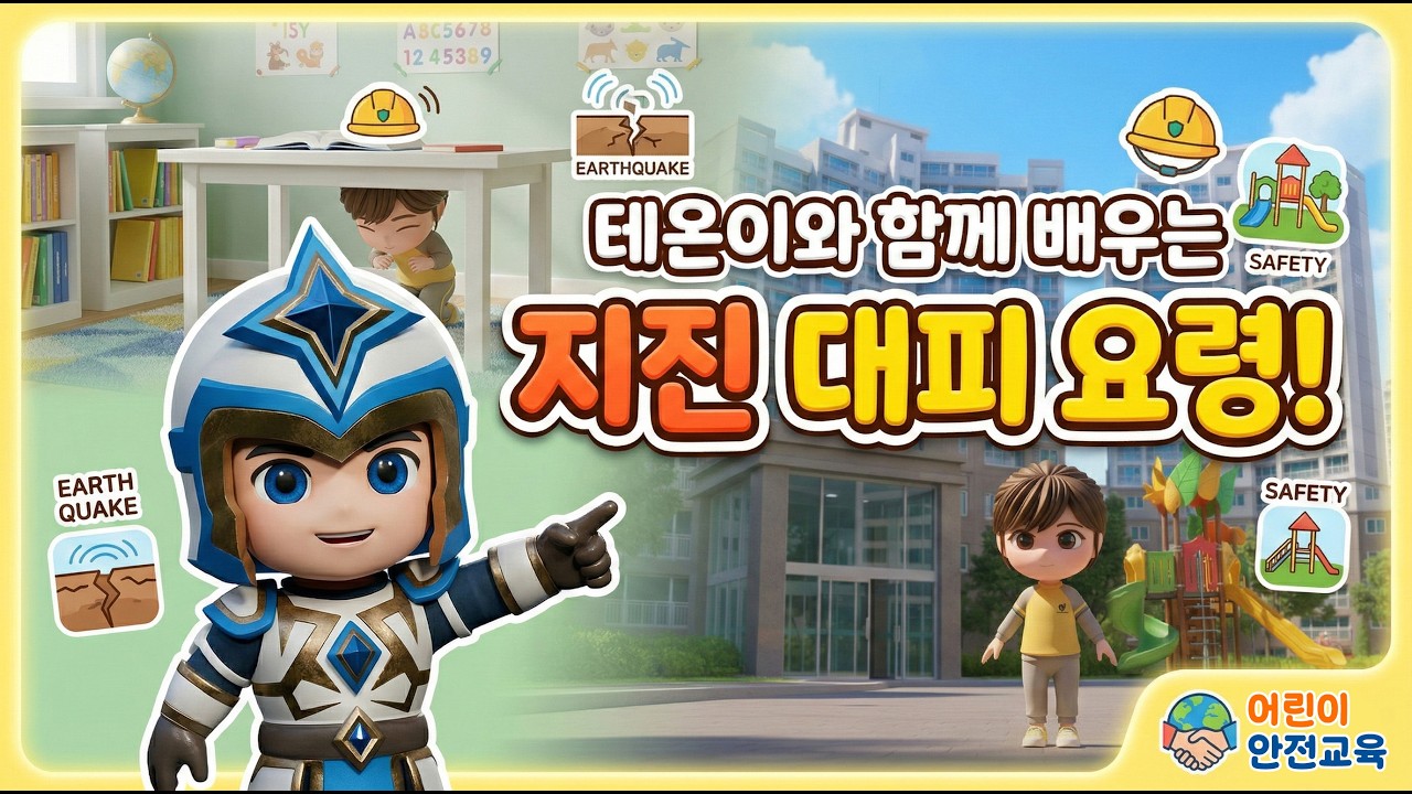 🚨 지진이 나면 어떻게 해야 할까? | 어린이 안전교육 애니메이션