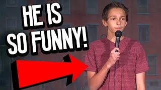 This 14 Year Old Stand Up Comedian Is Hilarious!! (Dylan Roche)