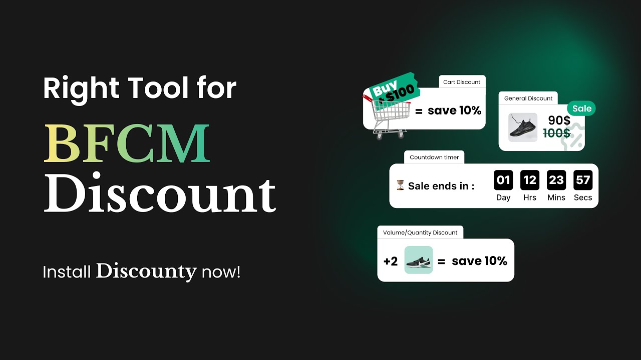 BFCM is Here! Count On Discounty! Boost Your Shopify Store's Sales