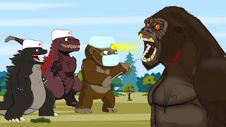 Rescue Tooth - Scary TEETH Brush of KING KONG: DECAY TOOTH FUNNY | Godzilla & KONG Movies Cartoon
