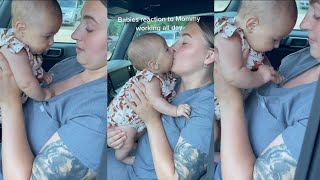 Day in the life family vlog | Babies reaction to mommy working all day.