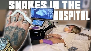 Hearing My Babies Heart beat for the First Time! And Snuck a Snake into the Hospital