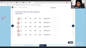 Further Maths -  Arithmetic Sequence, Quadratic Sequence and Geometric Sequence