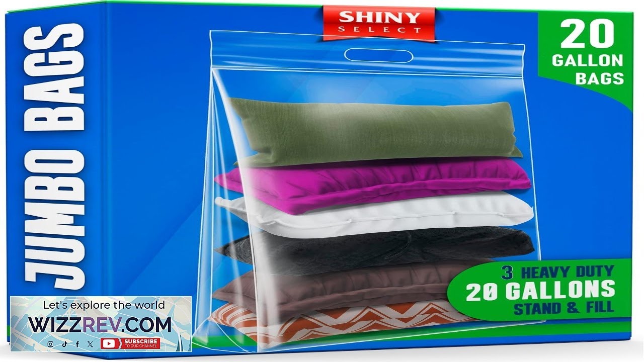 20 Gallon Jumbo Storage Bag with Handle Resealable Zipper Top 24x32 3 Review