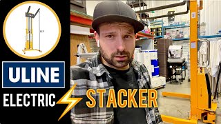 Uline SemiElectric Straddle Stacker Review  H5440