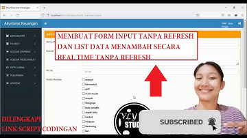 Membuat form input tanpa refresh dan list data menambah secara real time tanpa refresh