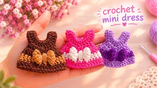 Crochet Mini Dress Keychain 👗 Easy Crochet Mini Project for Beginners