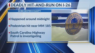 Deadly hit and run on I-26 in Dorchester County