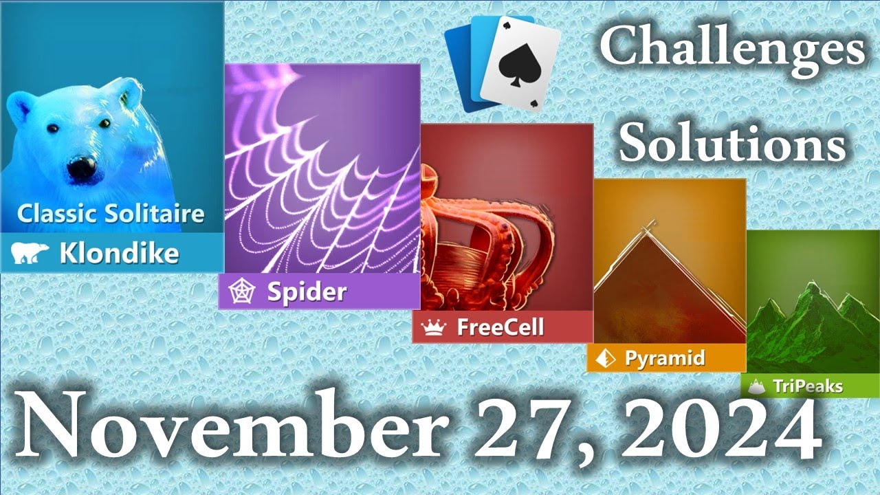 Microsoft Solitaire Collection: November 27, 2024 - YouTube