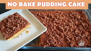 Cold Creme Caramel Pudding Cake | No Bake Refrigerator Cake | Biscuit and Pudding Cake | Flan Cake