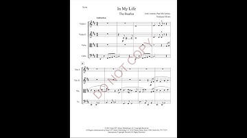 In My Life (The Beatles) for String Quartet