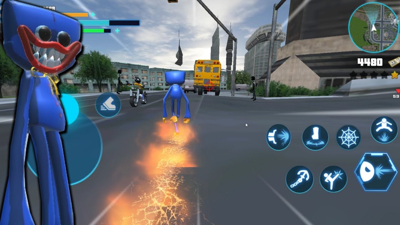 Poppy Rope Game Jogo do urso azul do mal com poderes, Poppy Rope Game, jogos do huggy ...