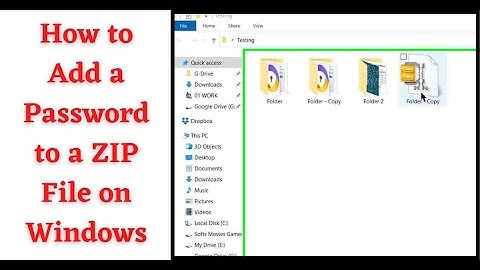 How To Add a Password to a ZIP File (Existing & New Zip File)