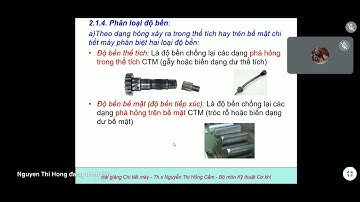 Chi Tiết Máy: Chương 2 Các Chỉ Tiêu Chủ Yếu Về Khả Năng Làm việc của chi tiết máy