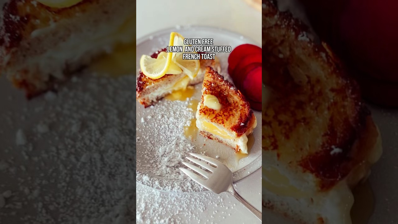 Gluten-Free Lemon and Cream Stuffed French Toast #shorts #glutenfree #frenchtoast #lemon #food #easy