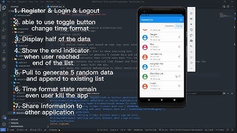 Contact List Application - Flutter(Dart)